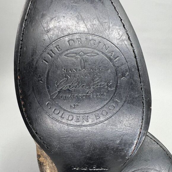 Golden Goose Ankle Boots Women's Size 7 Black Leather Western Cowboy Booties - Picture 11 of 14